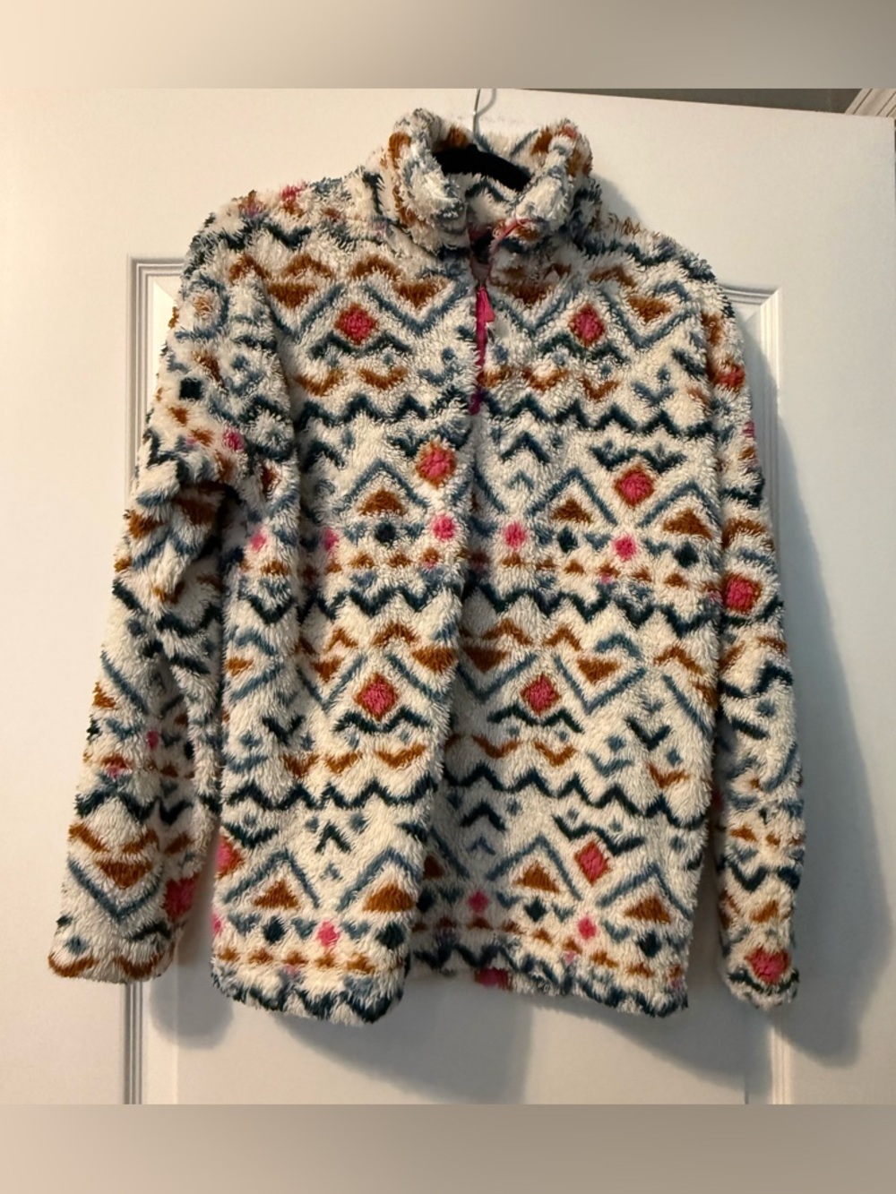 Eddie Bauer Aztec Sherpa Fleece Jacket Pullover